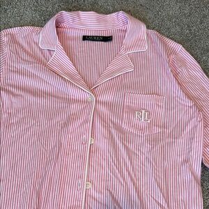 New with tags Lauren Ralph Lauren Pink Striped Pajama set